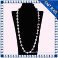 AAA 13-14 MM Freshwater Pearl Crystal Pendant Necklace